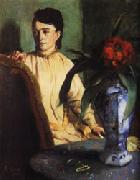 Edgar Degas Woman with Porcelain Vase china oil painting artist